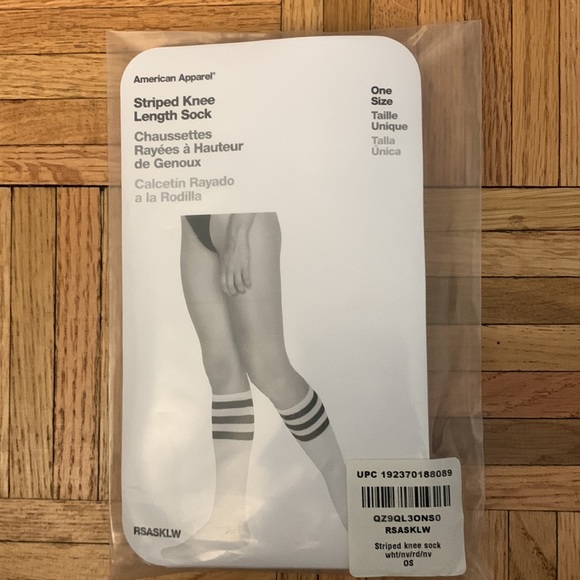 American Apparel Striped Knee Length Socks - Picture 4 of 6
